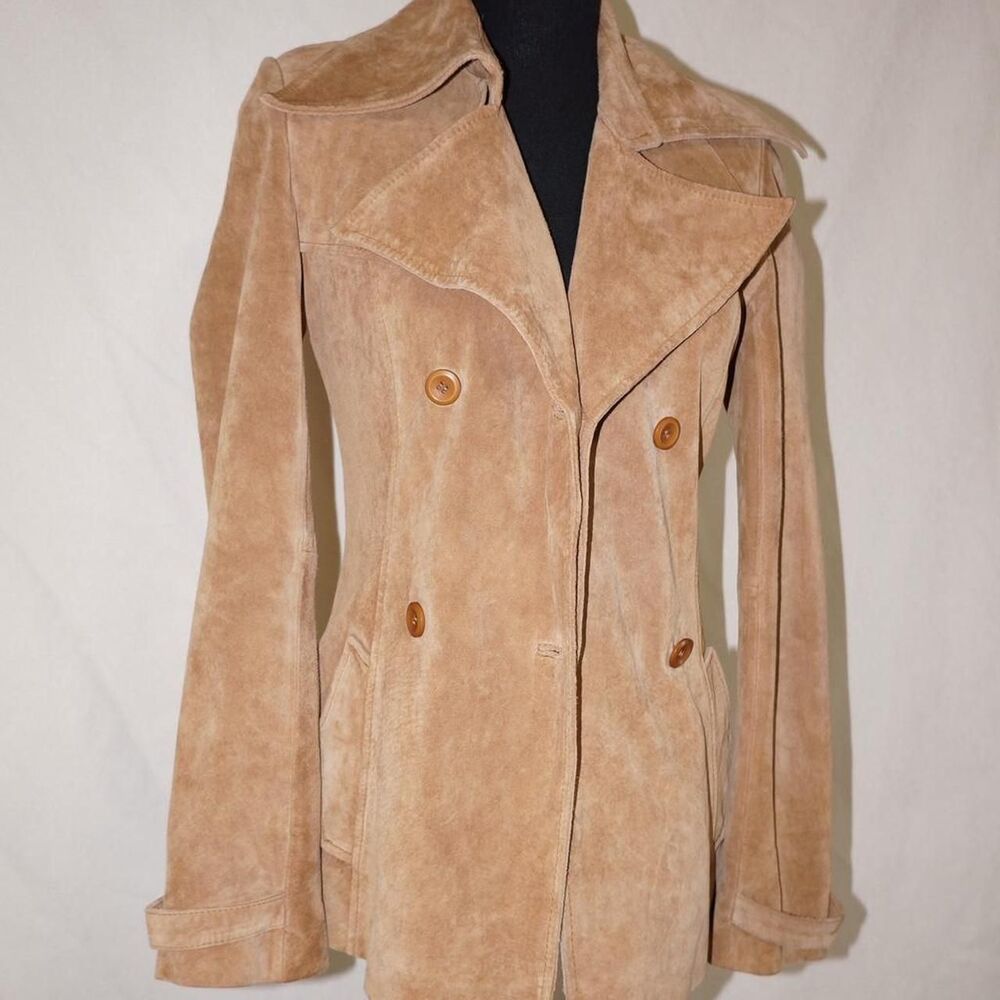 Arden B Women's Tan Leather Coat - Picture 2 of 8